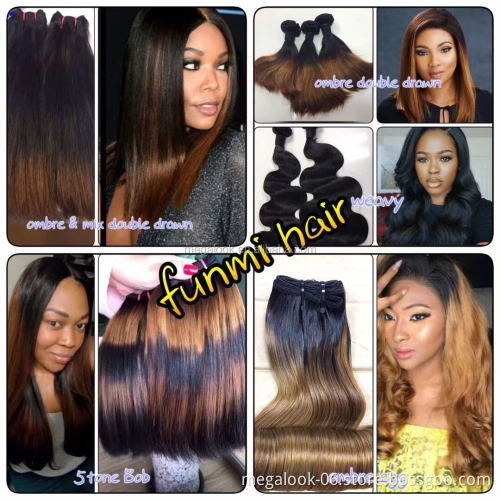 Top Quality Grade 9A Fancy Curl Funmi Human Hair,Wholesale Ombre Color 30# Fumi Hair